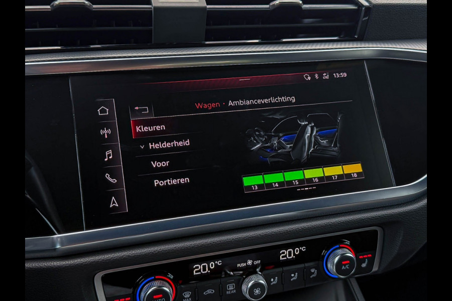 Audi Q3 Sportback 35TFSI 150pk S-Tronic Competition S Edition S-Line Pano|Leder/Alcantara|B&O|Matrix|ACC|Black|Trekh|Ambiance|RSQ3