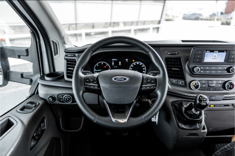 Ford Transit 310 2.0 TDCI L2H1 | Open laadbak | 3-Zitter | Cruise control | Airco | MF Stuur | Nieuwe APK | Dealer onderhouden | Euro 6