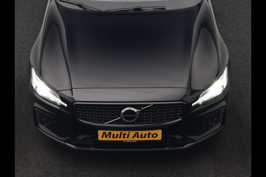 Volvo V60 T6 AWD Plus Dark PHEV 350pk Dealer O.H. | Trekhaak Af Fabriek | Adaptive Cruise | Camera | Harman / Kardon | Lederen Sportstoelen Memory & Verwarmd | Google Assistent | Stuur Verwarmd | Keyless | Apple Carplay | DAB | Plug In Hybrid |