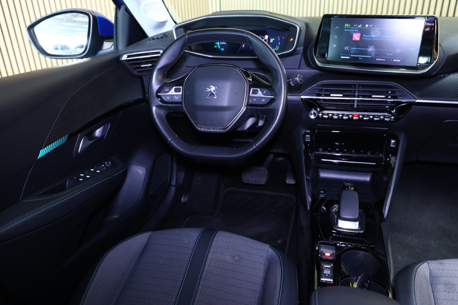 Peugeot e-208 EV Blue Lease Allure 50 kWh AVM VIRTUAL KEYLESS CLIMA CAMERA CRUISE PARK ASS BT"21