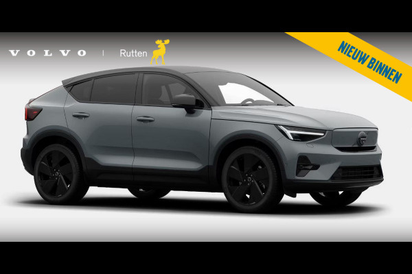 Volvo EC40 Twin Motor Plus Black Edition Europa 82 kWh Lighting Climate Visual Park Assist Dak hoogglans zwart Extra getint glas achter