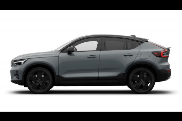 Volvo EC40 Twin Motor Plus Black Edition Europa 82 kWh Lighting Climate Visual Park Assist Dak hoogglans zwart Extra getint glas achter