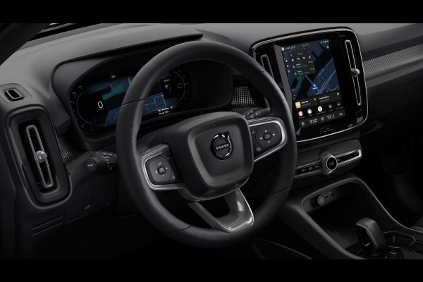 Volvo EC40 Twin Motor Plus Black Edition Europa 82 kWh Lighting Climate Visual Park Assist Dak hoogglans zwart Extra getint glas achter