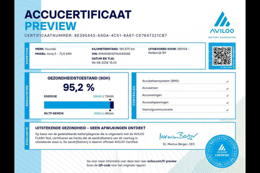 Hyundai IONIQ 5 Connect+ 73kWh | SOH 95.2% | Half Leder | Adaptive cruise | Stuur/stoel verwarming | Navigatie | Climate control | Camera | Carplay | DAB+ | Bose Audio