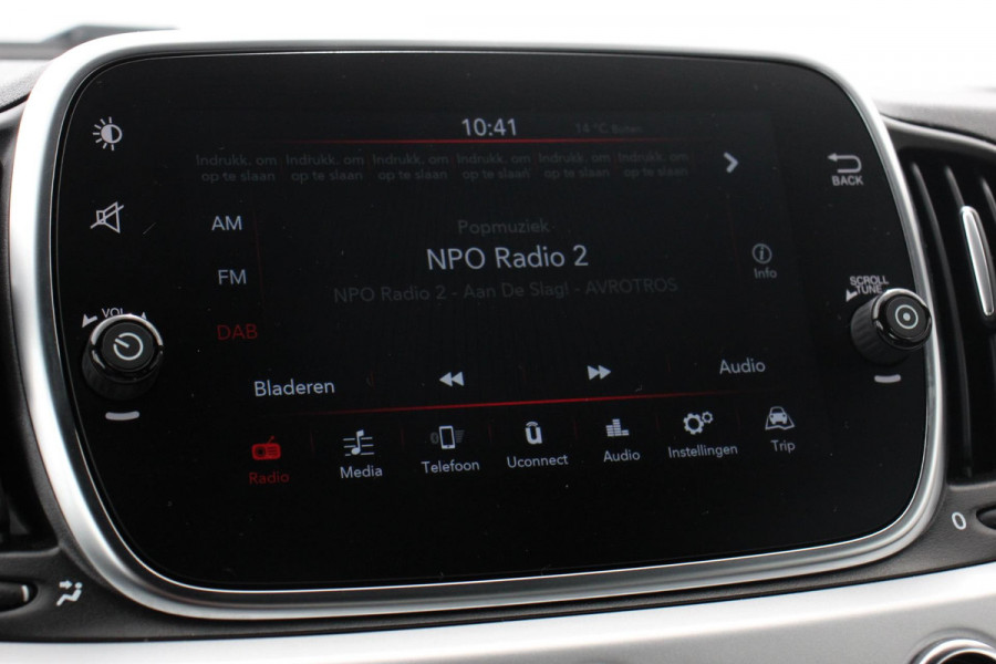 Fiat 500 1.0 Hybrid Sport Navigatie Half Lederen Bekleding Airco Dab Cruise Control Lichtmetalen Velgen Sportstoelen