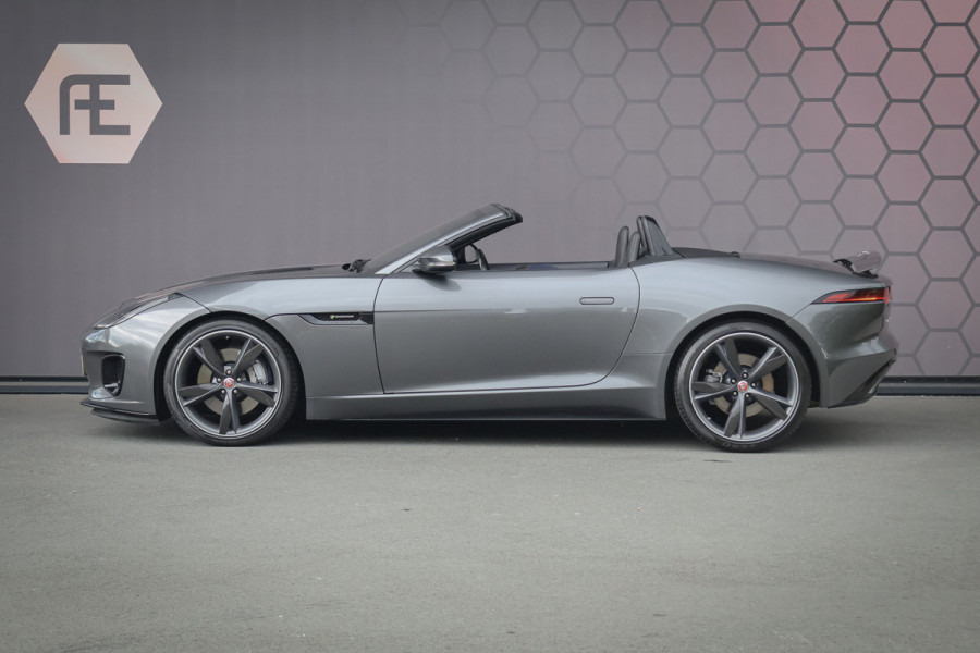 Jaguar F-Type P300 R-Dynamic | 20" CARBON INLEG VELGEN | LED KOPLAMPEN | SPORTUITLAAT | MERIDIDAN AUDIO | COLD CLIMATE PACK INCL. STUURVERWARMING EN VOORRUITVERWARMING INCL WARMTEWEREND GLAS