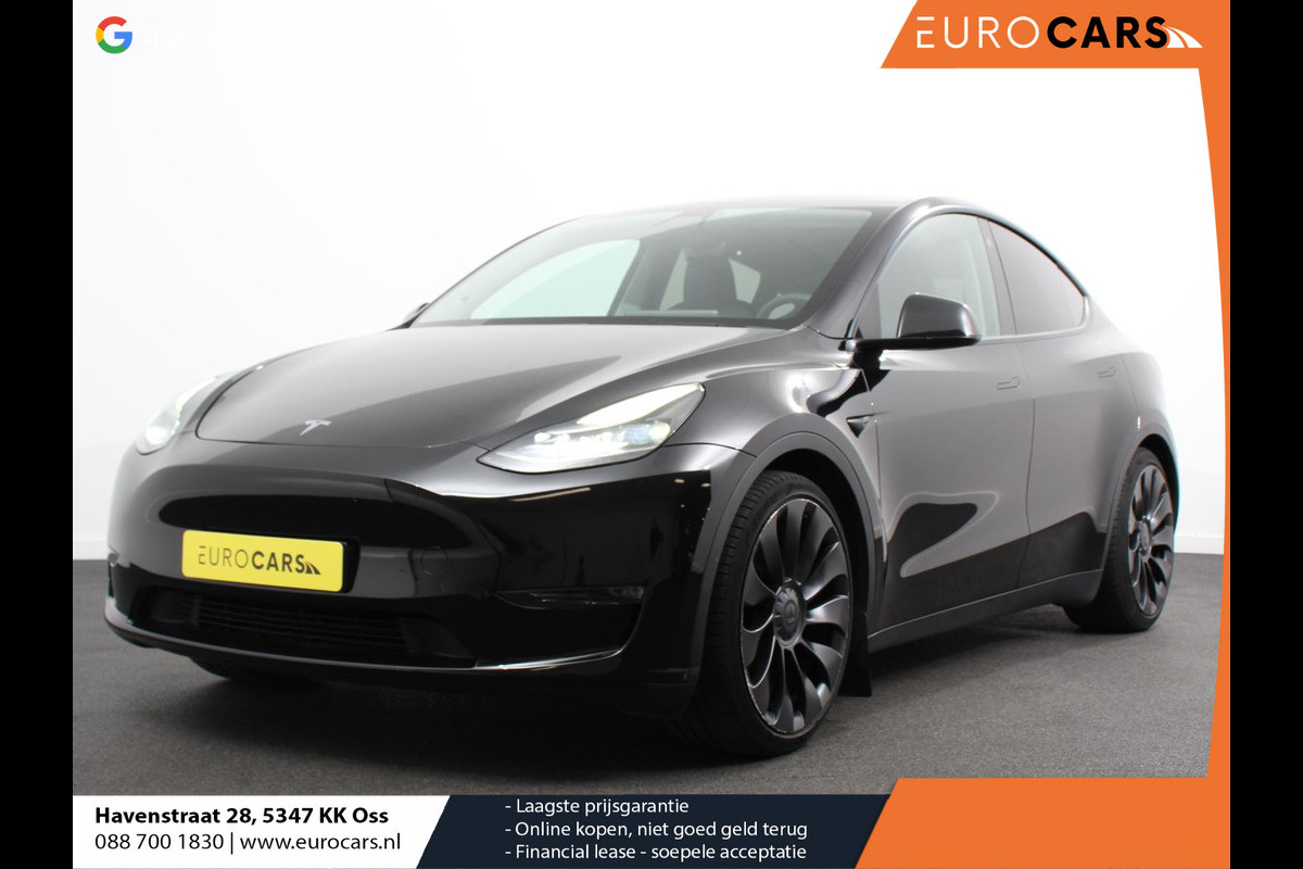 Tesla Model Y Performance Long Range AWD 75 kWh Climate control Adaptieve cruise control Achteruitrijcamera Panoramadak Keyless Stuurverwarming Stoelverwarming LED Navigatie Parkeersensoren