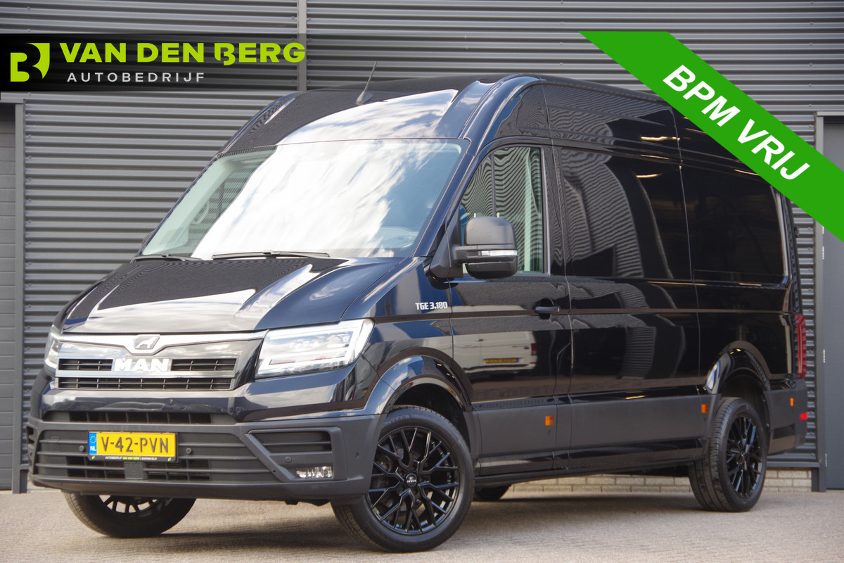 MAN TGE 3.180 35 2.0 L3H3(L2H2) 3-ZITS, 177PK AUT. LED, TREKHAAK, LEDER, ADAPT. CRUISE, CAMERA, STOELVERWARMING, STANDKACHEL, NAVI, CLIM