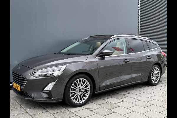 Ford FOCUS Wagon BWJ 2019 | 1.0T 126PK Titanium Bus AUTOMAAT | TREKHAAK | PANO DAK | LEER | LED | NAVI | CLIMA | STOEL&STUUR VERW | PDC | DONKER GLASS |