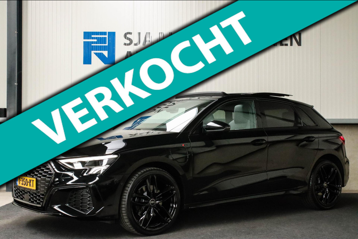 Audi A3 Sportback 40 TFSI e PHEV S Edition S-line 204pk S-Tronic! 1e|DLR|Kuipstoelen|Virtual Cockpit|Panoramadak|LED Matrix|Black