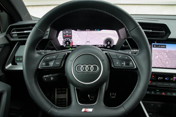 Audi A3 Sportback 40 TFSI e PHEV S Edition S-line 204pk S-Tronic! 1e|DLR|Kuipstoelen|Virtual Cockpit|Panoramadak|LED Matrix|Black
