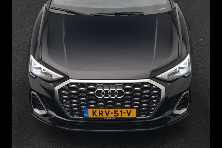Audi Q3 Sportback 45 TFSI e 2x S Line PHEV 245pk Dealer O.H. | Trekhaak Af Fabriek | Blis | Sportstoelen Verwarmd | Apple Carplay | Sfeerverlichting | Navigatie | DAB | 19"L.M | Virtual | Plug In Hybrid |