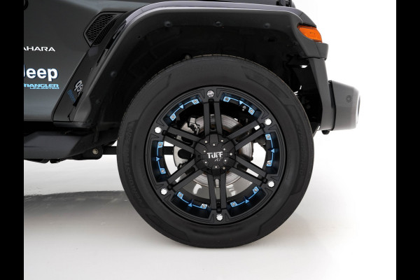 Jeep Wrangler Unlimited 4xe 380 Sahara AWD (Plug-in) {SoH-91%} (INCL-BTW) *OPEN-ROOF | LEATHER | FULL-LED | ALPINE-AUDIO | CRUISE | BLINDSPOT | CAMERA | KEYLESS | HEATED-COMFORTSEATS | DAB+ | PRIVACY-GLASS | ECC | PDC | 20''ALU*