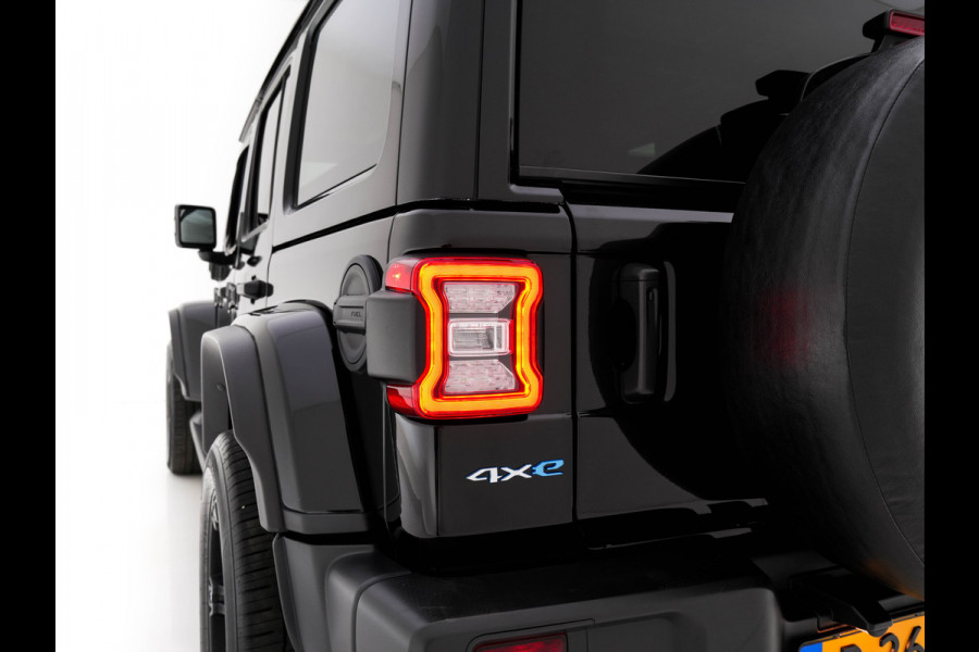 Jeep Wrangler Unlimited 4xe 380 Sahara AWD (Plug-in) {SoH-91%} (INCL-BTW) *OPEN-ROOF | LEATHER | FULL-LED | ALPINE-AUDIO | CRUISE | BLINDSPOT | CAMERA | KEYLESS | HEATED-COMFORTSEATS | DAB+ | PRIVACY-GLASS | ECC | PDC | 20''ALU*