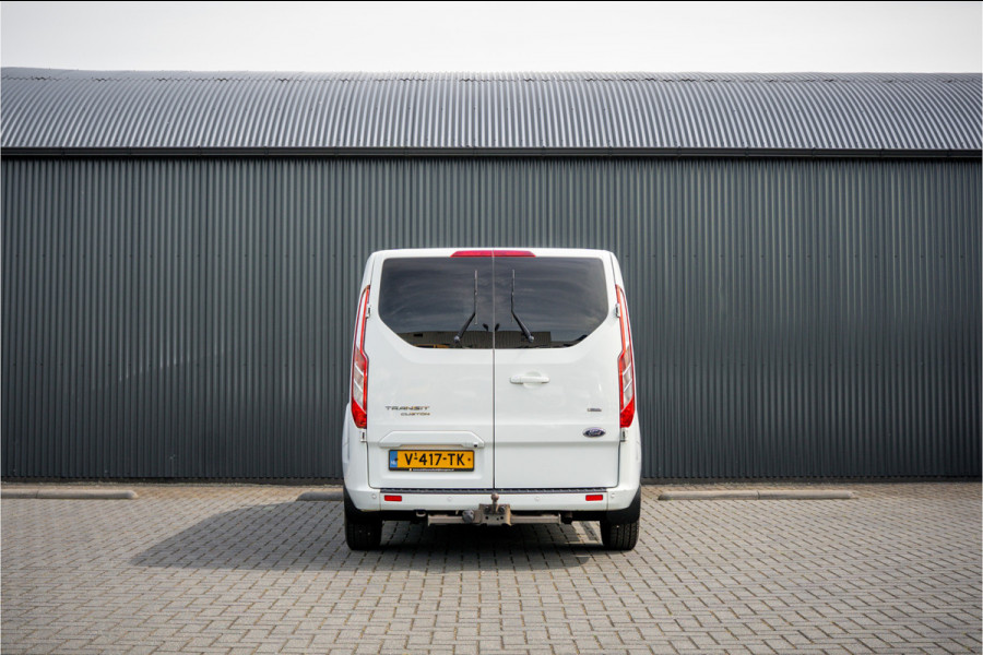 Ford Transit Custom 2.0 EcoBlue L2H1 | 170 PK | Automaat | DC 5-Zits | LED | Camera | Carplay | Cruise | PDC | Trekhaak