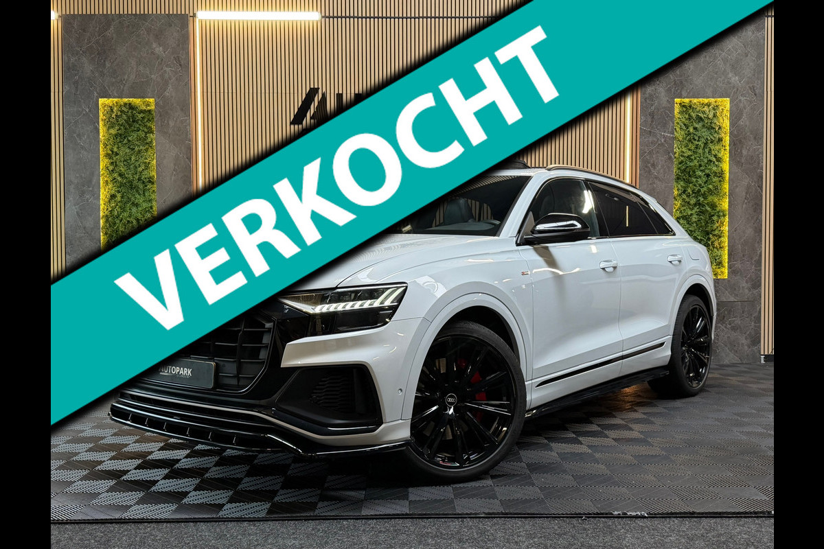 Audi Q8 55 TFSI e quattro 3X S-LINE |PANO|B&O|MASSAGE|SOFTCLOSE|360 CAM|STOELVERKOELING|LUCHTVERING|AMBIENT|23INCH|DEALER ONDERHOU