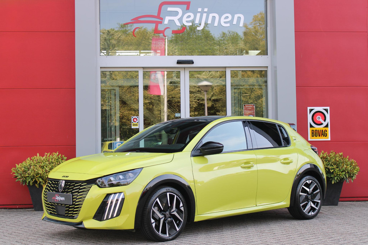 Peugeot 208 1.2 Hybrid 145PK AUTOMAAT GT | PANORAMA DAK | ADAPTIVE CRUISE CONTROL | KEYLESS ENTRY/START | LICHTMETALEN VELGEN 17" | ACHTERUITRIJ CAMERA | FULL LED KOPLAMPEN | PARKEERSENSOREN VOOR + ACHTER | DAB+ RADIO | NAVIGATIE | SFEER VERLICHTING |