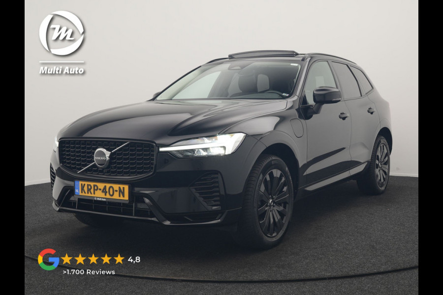 Volvo XC60 T6 AWD Plus Dark LONG RANGE PHEV 350pk Dealer O.H. | Trekhaak Af Fabriek | Panodak | Camera | Harman / Kardon | Lederen Sportstoelen Memory & Verwarmd | Keyless | Apple Carplay | Google Assistant | Navigatie | Virtual | DAB | 19"L.M | Plug In Hybrid |