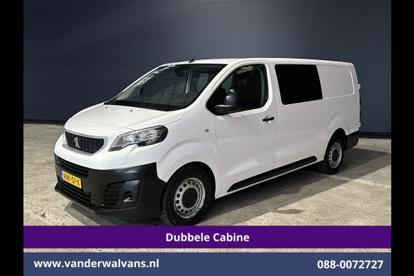 Peugeot Expert 2.0 BlueHDI 123pk L3H1 Dubbele Cabine Euro6 Airco | 5-Zits | Camera | Navigatie | Apple Carplay Android Auto, Cruisecontrol, 2500kg Trekhaak, Parkeersensoren