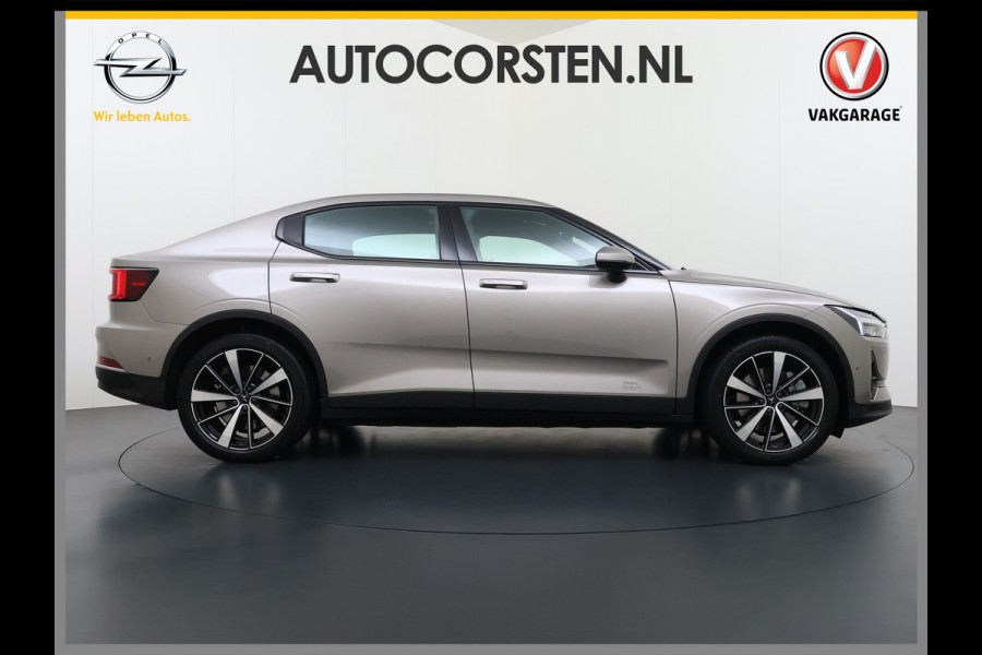 Polestar 2 Long Range Dual Motor Launch Ed. 78kWh 408PK Adap.Cruise Trekhaak Leder Panoramadak Harman&Kardon®-Audio BlindSpot 360°Camera St Keyless Draadloos Tel. Opladen Elek.Stoelen+Memory Elek.Achterklep Road-SIgn Info Lane Keeping Aid Ecc Pdc Lmv 19" Led Bluetooth 1e Eigenaar Dealeronderhouden 1.500KG Trekgewicht Zeer compleet