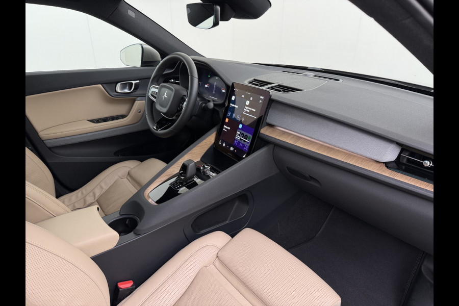 Polestar 2 Long Range Dual Motor Launch Ed. 78kWh 408PK Adap.Cruise Trekhaak Leder Panoramadak Harman&Kardon®-Audio BlindSpot 360°Camera St Keyless Draadloos Tel. Opladen Elek.Stoelen+Memory Elek.Achterklep Road-SIgn Info Lane Keeping Aid Ecc Pdc Lmv 19" Led Bluetooth 1e Eigenaar Dealeronderhouden 1.500KG Trekgewicht Zeer compleet
