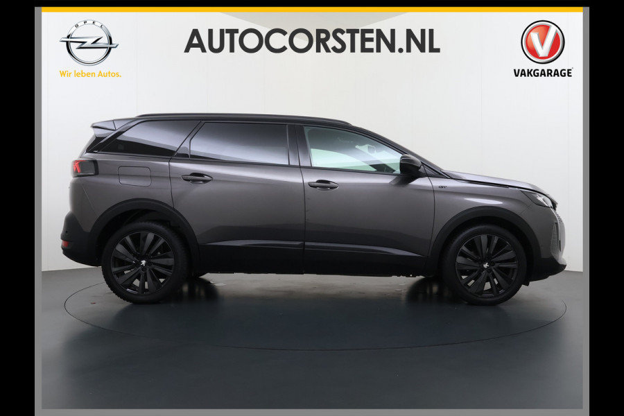 Peugeot 5008 131PK GT 7-Persoons Adap.Cruise 360°Camera 3D-Navi Ecc Apple Carplay Android Auto Keyless Black Pack Pdc Regen-Lichtsensor Privacy Glas Lmv Full-Led Isofix DAB Bluetooth Lane Assist Dodehoekdetectie 1e Eigenaar Dealeronderhouden Origineel Nederlandse Auto