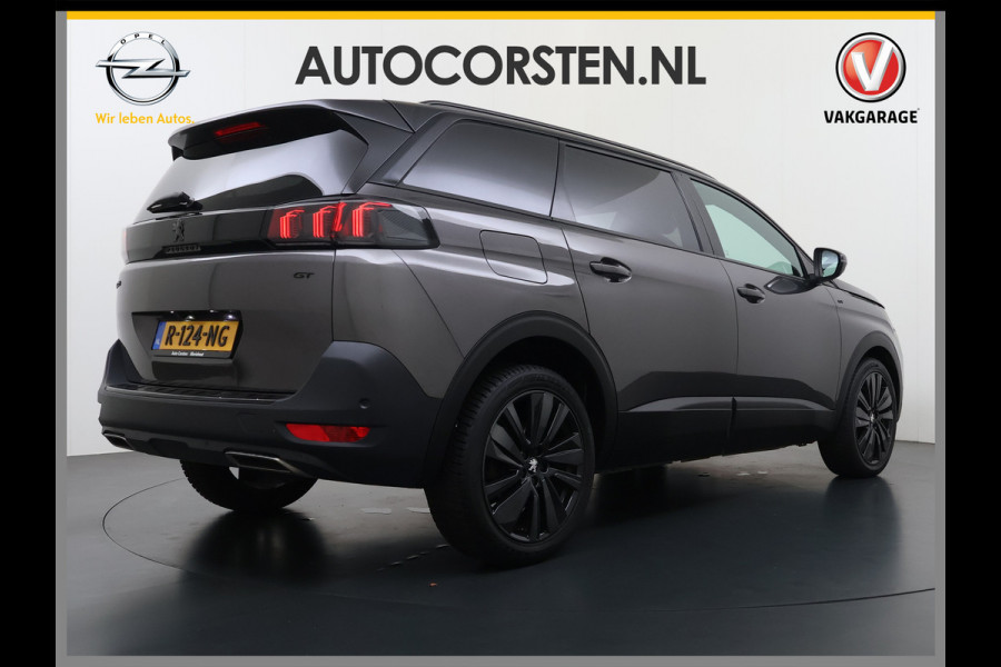 Peugeot 5008 131PK GT 7-Persoons Adap.Cruise 360°Camera 3D-Navi Ecc Apple Carplay Android Auto Keyless Black Pack Pdc Regen-Lichtsensor Privacy Glas Lmv Full-Led Isofix DAB Bluetooth Lane Assist Dodehoekdetectie 1e Eigenaar Dealeronderhouden Origineel Nederlandse Auto