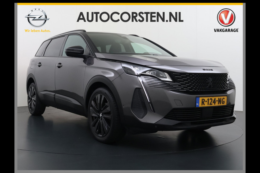 Peugeot 5008 131PK GT 7-Persoons Adap.Cruise 360°Camera 3D-Navi Ecc Apple Carplay Android Auto Keyless Black Pack Pdc Regen-Lichtsensor Privacy Glas Lmv Full-Led Isofix DAB Bluetooth Lane Assist Dodehoekdetectie 1e Eigenaar Dealeronderhouden Origineel Nederlandse Auto