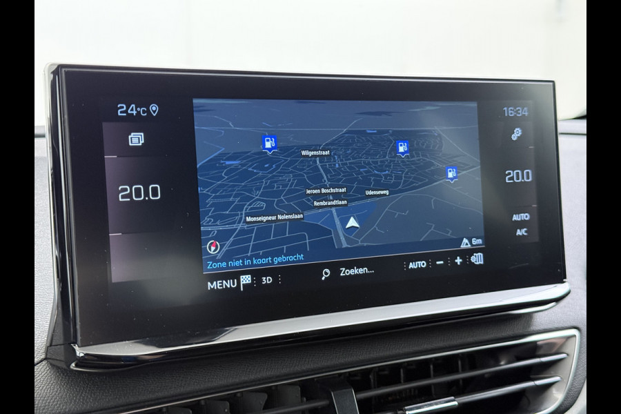 Peugeot 5008 131PK GT 7-Persoons Adap.Cruise 360°Camera 3D-Navi Ecc Apple Carplay Android Auto Keyless Black Pack Pdc Regen-Lichtsensor Privacy Glas Lmv Full-Led Isofix DAB Bluetooth Lane Assist Dodehoekdetectie 1e Eigenaar Dealeronderhouden Origineel Nederlandse Auto