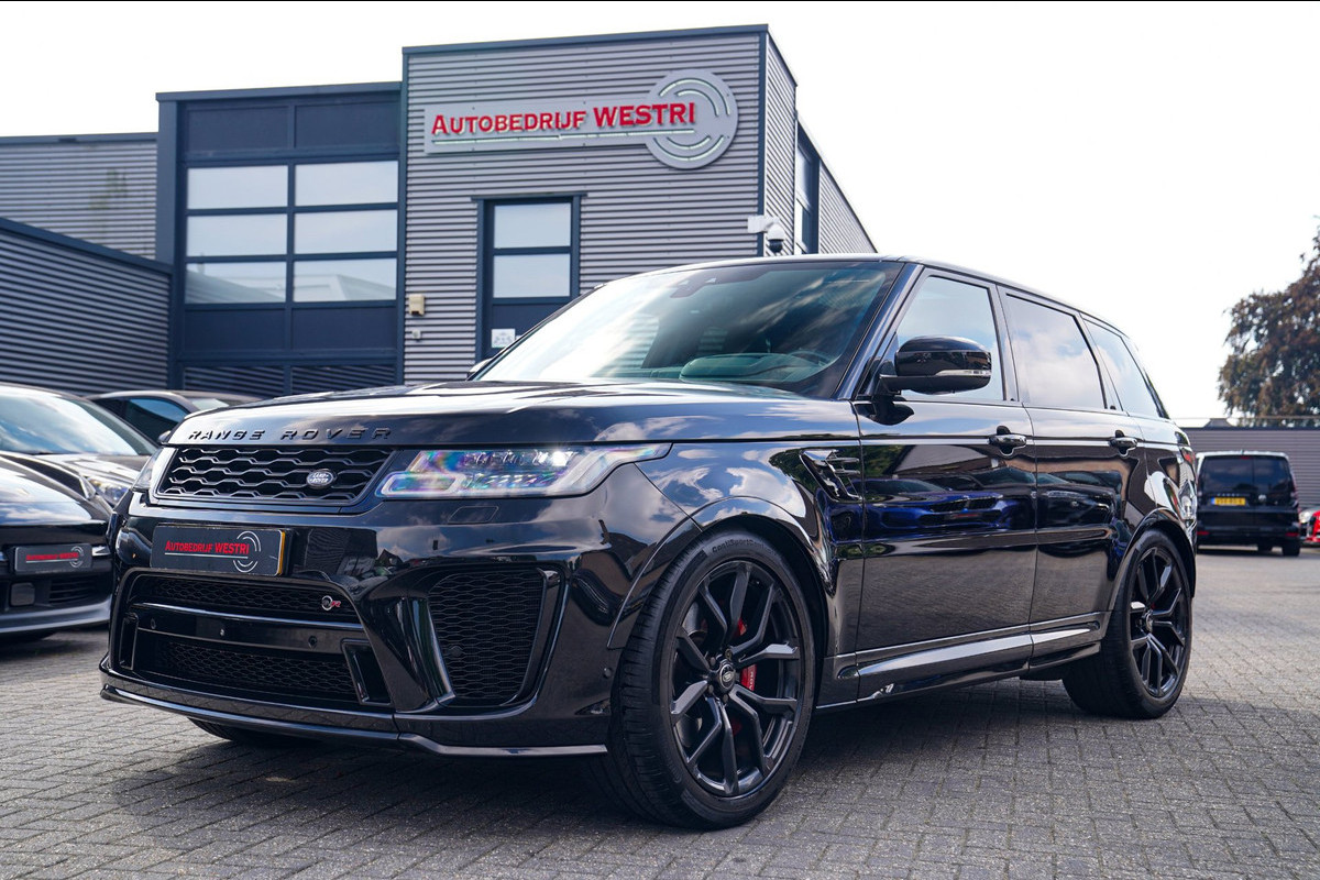 Land Rover Range Rover Sport 5.0 V8 SC SVR | Carbon Package | Kuipstoelen | 576PK | 360 cam | HuD | Stoelkoeling | Carbon Motorkap