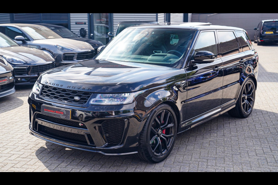 Land Rover Range Rover Sport 5.0 V8 SC SVR | Carbon Package | Kuipstoelen | 576PK | 360 cam | HuD | Stoelkoeling | Carbon Motorkap