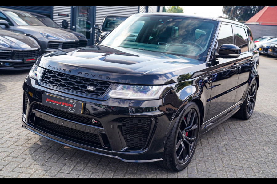 Land Rover Range Rover Sport 5.0 V8 SC SVR | Carbon Package | Kuipstoelen | 576PK | 360 cam | HuD | Stoelkoeling | Carbon Motorkap
