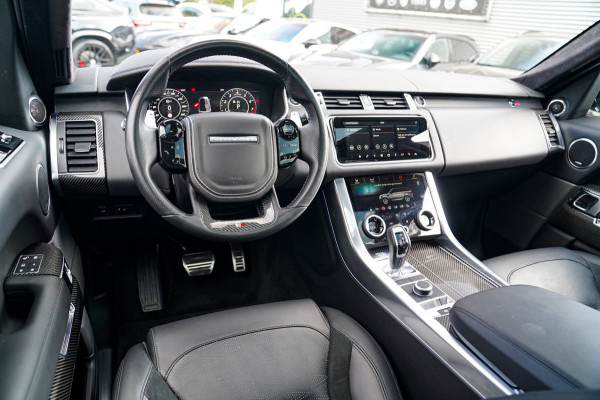 Land Rover Range Rover Sport 5.0 V8 SC SVR | Carbon Package | Kuipstoelen | 576PK | 360 cam | HuD | Stoelkoeling | Carbon Motorkap