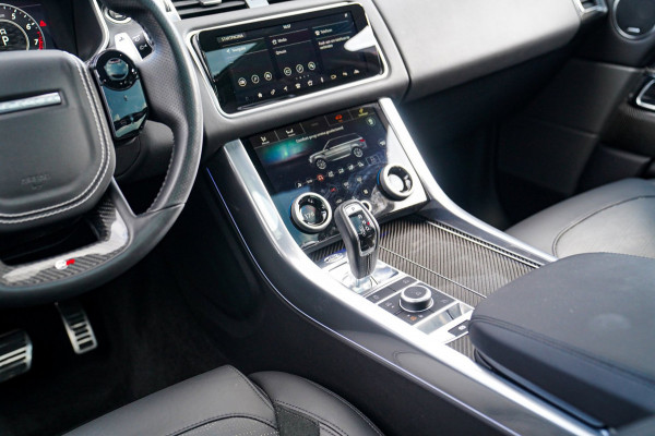 Land Rover Range Rover Sport 5.0 V8 SC SVR | Carbon Package | Kuipstoelen | 576PK | 360 cam | HuD | Stoelkoeling | Carbon Motorkap