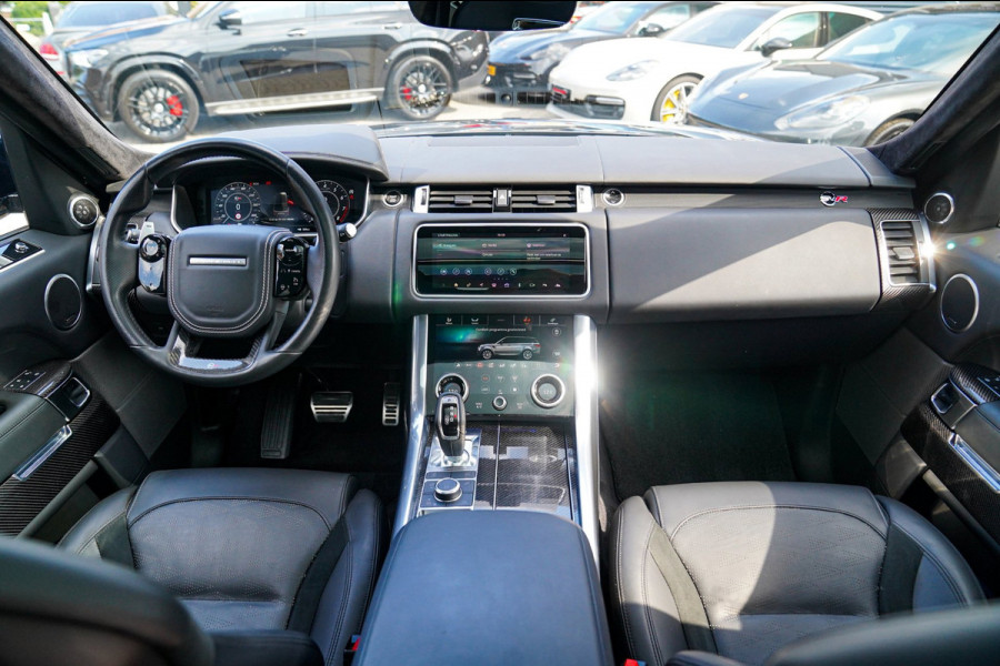 Land Rover Range Rover Sport 5.0 V8 SC SVR | Carbon Package | Kuipstoelen | 576PK | 360 cam | HuD | Stoelkoeling | Carbon Motorkap