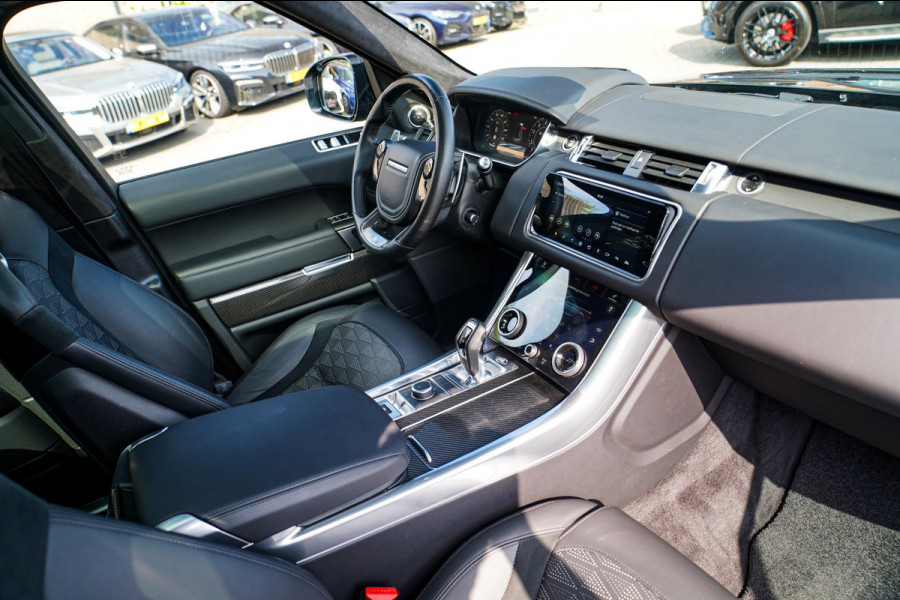 Land Rover Range Rover Sport 5.0 V8 SC SVR | Carbon Package | Kuipstoelen | 576PK | 360 cam | HuD | Stoelkoeling | Carbon Motorkap