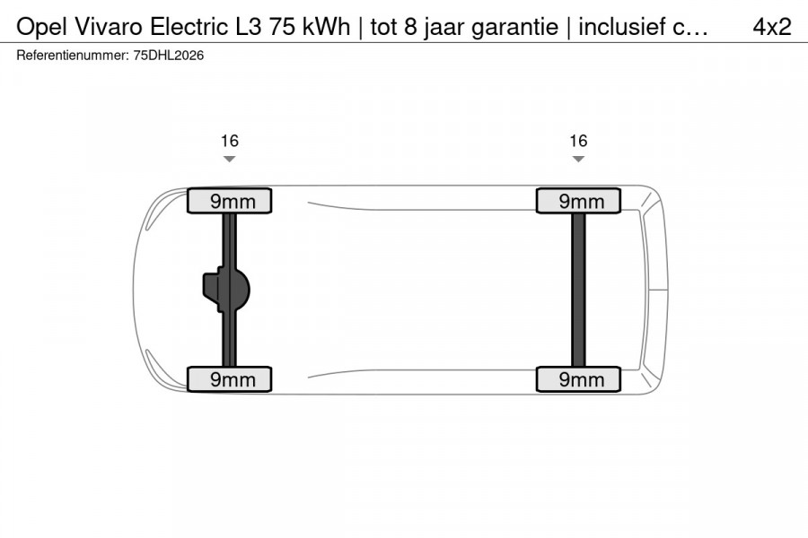 Opel Vivaro Electric L3 75 kWh | tot 8 jaar garantie | inclusief complete DHL subcontractor inrichting | RAL1032
