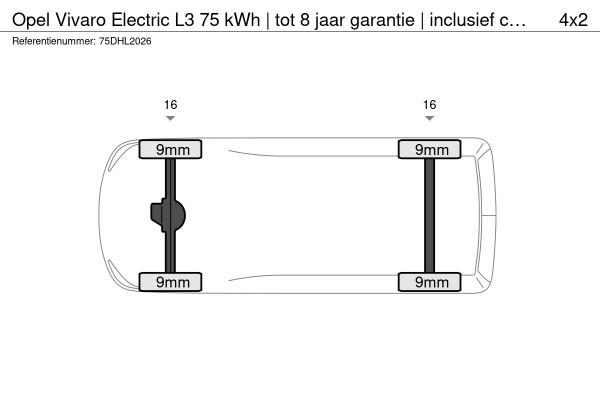 Opel Vivaro Electric L3 75 kWh | tot 8 jaar garantie | inclusief complete DHL subcontractor inrichting | RAL1032