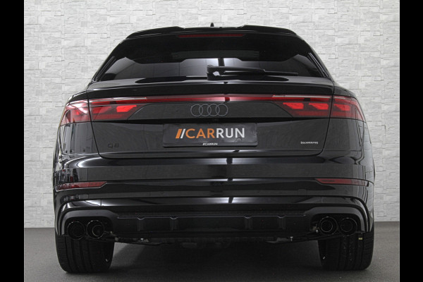 Audi Q8 60e 490pk #RS-Stoelen | 4WS | OLED | Laser-LED | Carbon | Massage | Ventilatie | Valcona Leder+ Pakket | B&O Sound | 23'' | Alcantara hemel | Head-Up | Soft-Close | Panodak | 2x Memory | Trekhaak | Keyless-Entry | Luchtvering | Achterasbesturing | Nw.Pr. 160.000,= | Fabrieksgarantie | Direct rijden.