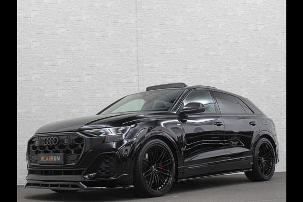 Audi Q8 60e 490pk #RS-Stoelen | 4WS | OLED | Laser-LED | Carbon | Massage | Ventilatie | Valcona Leder+ Pakket | B&O Sound | 23'' | Alcantara hemel | Head-Up | Soft-Close | Panodak | 2x Memory | Trekhaak | Keyless-Entry | Luchtvering | Achterasbesturing | Nw.Pr. 160.000,= | Fabrieksgarantie | Direct rijden.