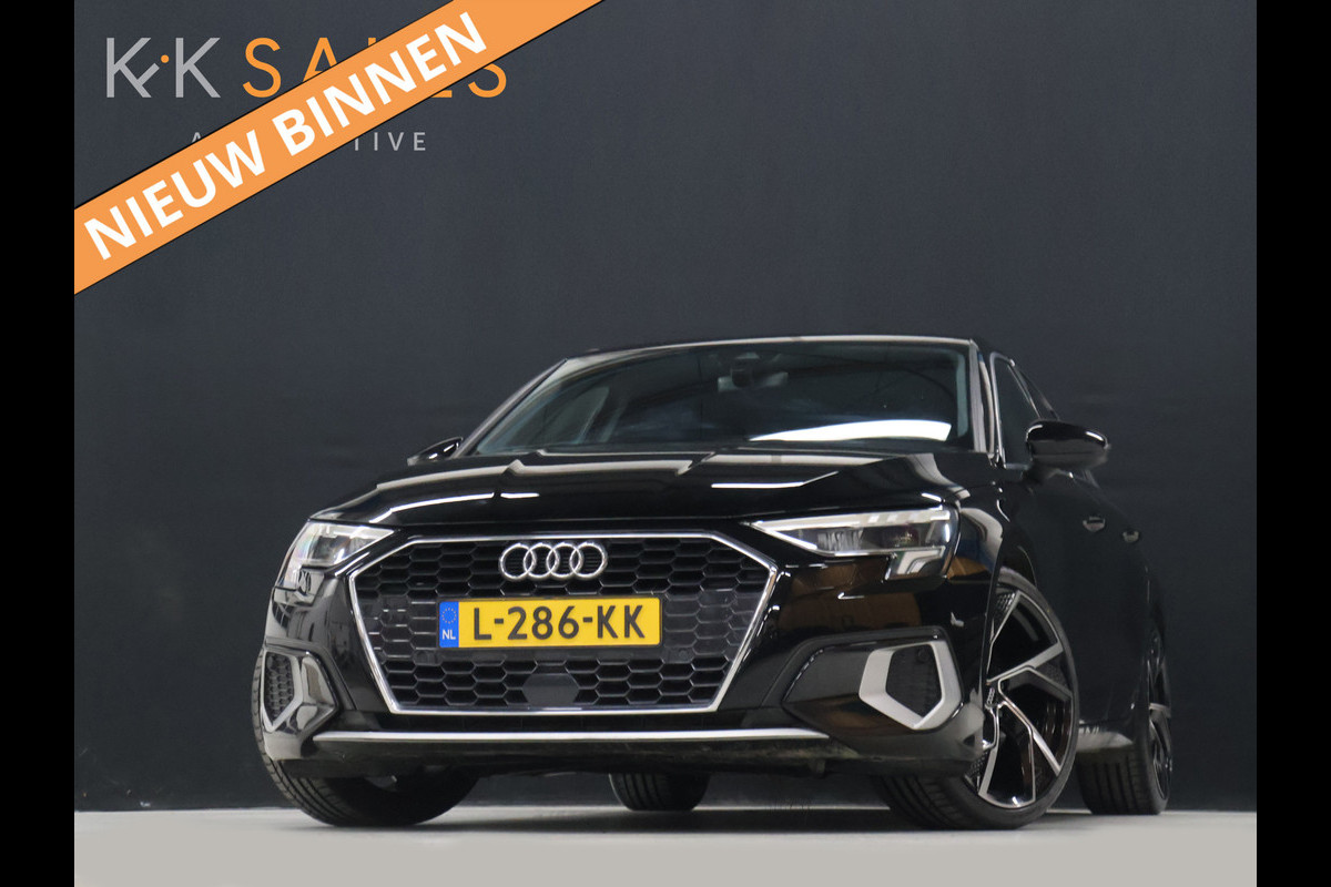 Audi A3 Limousine 35 TFSI Business edition [ADAPTIVE CRUISE, APPLE CARPLAY, TREKHAAK AFNEEMBAAR, ANDROID, VIRTUAL COCKPIT, FULL LED, GROOT NAVIGATIE, DRAADLOOS OPLADEN, SPORTSTOELEN, SPORTONDERSTEL, LANE ASSIST, PDC ACHTER, CLIMATE CO