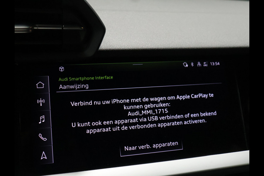 Audi A3 Limousine 35 TFSI Business edition [ADAPTIVE CRUISE, APPLE CARPLAY, TREKHAAK AFNEEMBAAR, ANDROID, VIRTUAL COCKPIT, FULL LED, GROOT NAVIGATIE, DRAADLOOS OPLADEN, SPORTSTOELEN, SPORTONDERSTEL, LANE ASSIST, PDC ACHTER, CLIMATE CO
