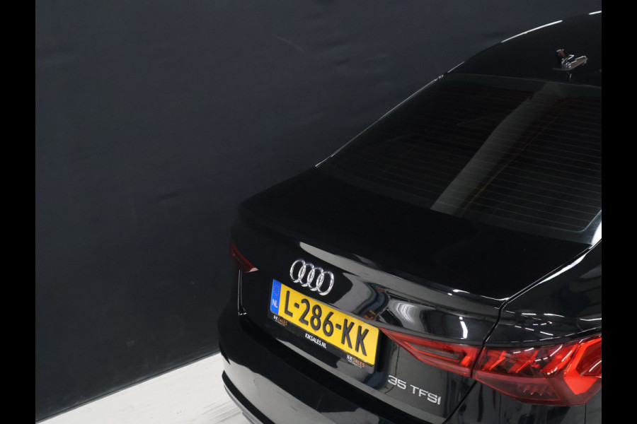 Audi A3 Limousine 35 TFSI Business edition [ADAPTIVE CRUISE, APPLE CARPLAY, TREKHAAK AFNEEMBAAR, ANDROID, VIRTUAL COCKPIT, FULL LED, GROOT NAVIGATIE, DRAADLOOS OPLADEN, SPORTSTOELEN, SPORTONDERSTEL, LANE ASSIST, PDC ACHTER, CLIMATE CO