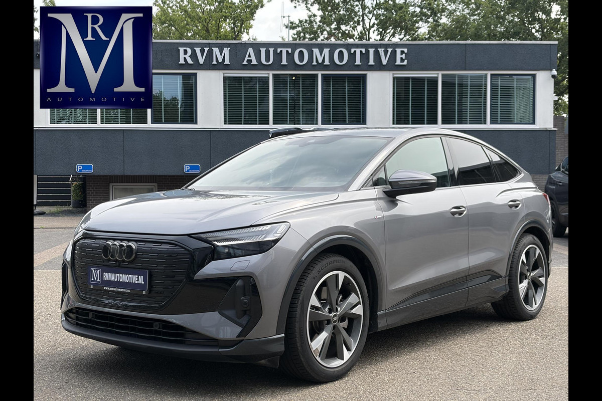 Audi Q4 Sportback e-tron 45 S Edition 82 kWh SOH 96% | S-Exterieur | ADAPT. CRUISE CONTROL | STOELVERWARMING | ELEK. ACHTERKLEP | ACHTERUIRIJCAMERA | RIJKLAAR + 12 MND BOVAG GARANTIE | RESTERENDE ACCU GARANTIE TOT EN MET 2032 OF 160k KM |