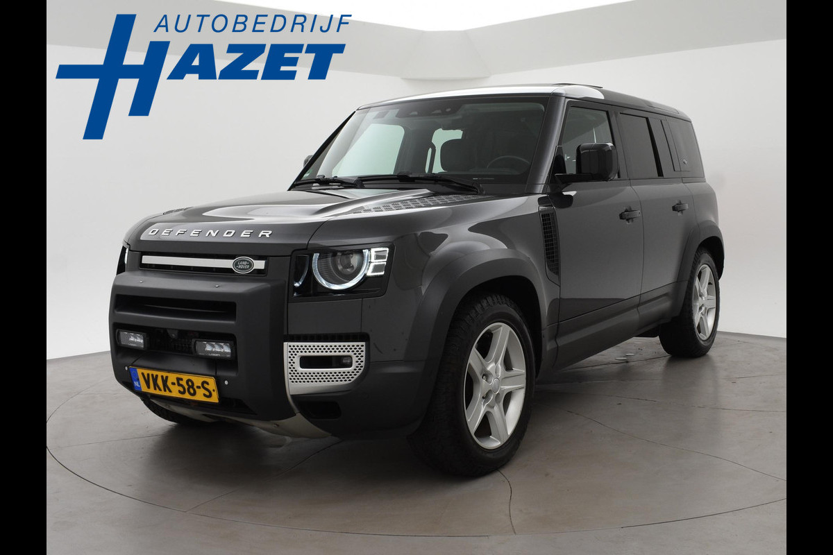 Land Rover Defender 3.0 P400 6-CILINDER BENZINE GRIJS KENTEKEN HSE + PANORAMA | HEAD-UP | TREKHAAK | 360 CAMERA