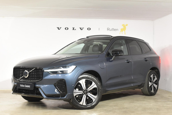 Volvo XC60 T6 350PK Automaat Plug-in Hybrid AWD Plus Dark / Adaptieve Cruise control / Elektrisch glazen panorama-dak / Elektrische stoelen met geheugen / Stuurverwarming / Stoelverwarming / 360 Camera / Elektrische achterklep / Extra getint glas