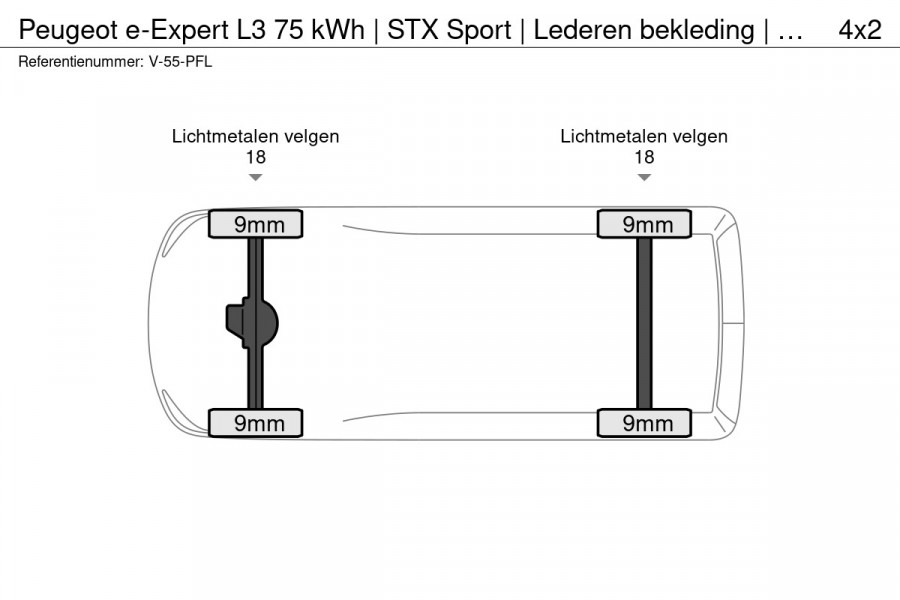 Peugeot e-Expert L3 75 kWh | STX Sport | Lederen bekleding | Spoilerpakket | 18 inch Lichtmetalen velgen | Dynamic NAV Pakket | Winterpakket | Comfort Pakket | betimmering | 2x schuifdeur | Mooiste bus van Nederland!