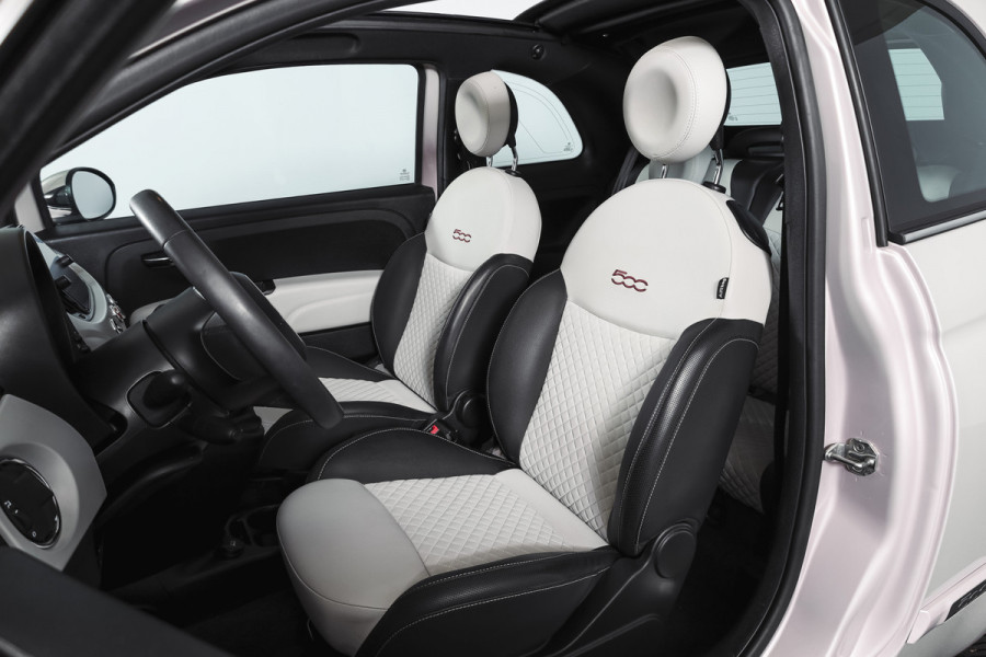 Fiat 500C 1.0 Hybrid Star Org. NL. | Bianco Stella | Cabrio | Cruise | PDC | NAV | ECC | DAB | LM 15" |