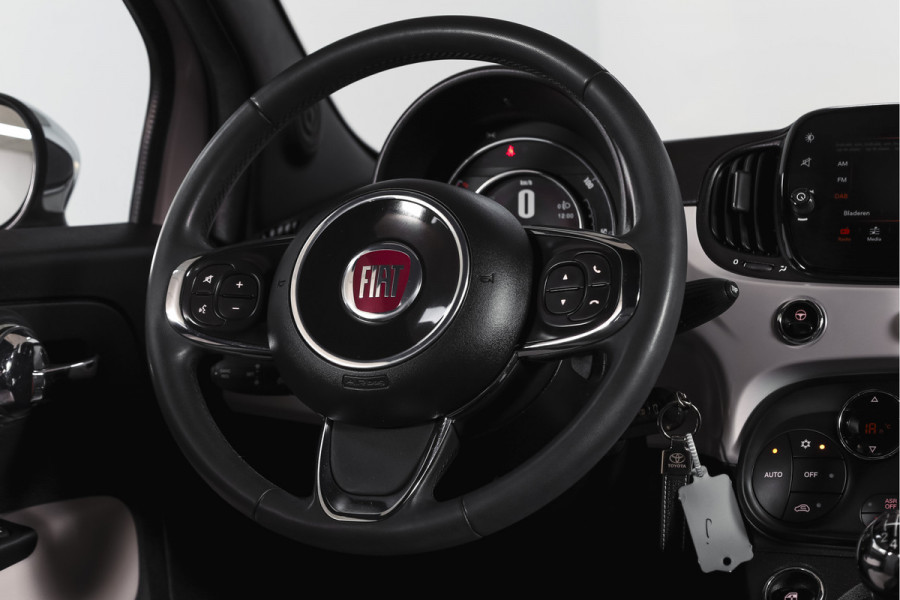 Fiat 500C 1.0 Hybrid Star Org. NL. | Bianco Stella | Cabrio | Cruise | PDC | NAV | ECC | DAB | LM 15" |