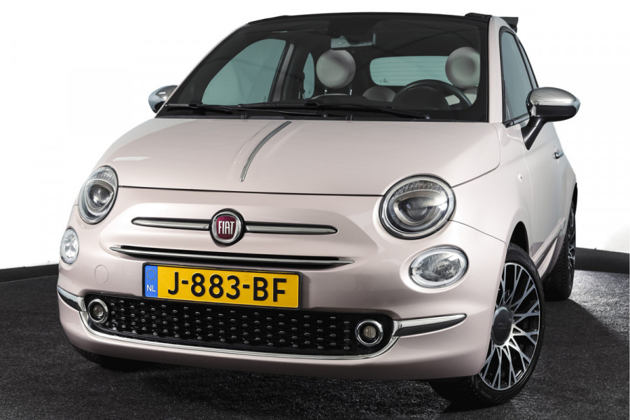 Fiat 500C 1.0 Hybrid Star Org. NL. | Bianco Stella | Cabrio | Cruise | PDC | NAV | ECC | DAB | LM 15" |